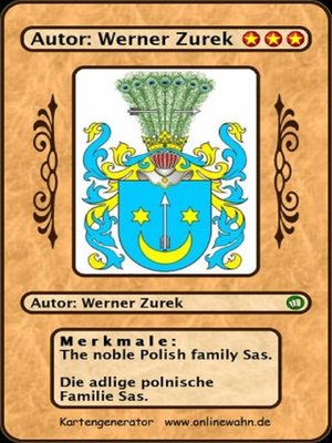 cover image of The noble Polish family Sas. Die adlige polnische Familie Sas.